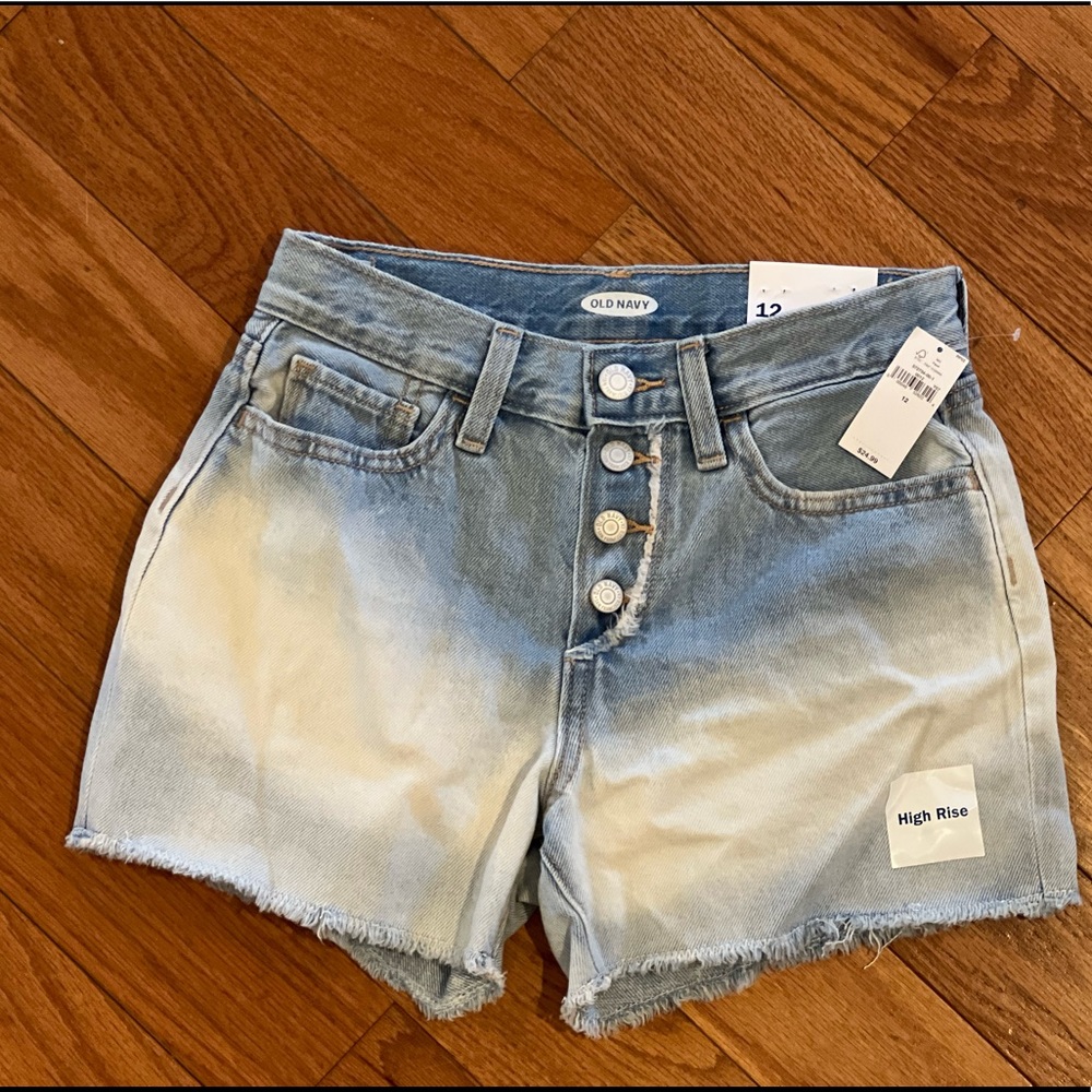 BNWT Old Navy High Rise Jean Shorts Girls Size 12